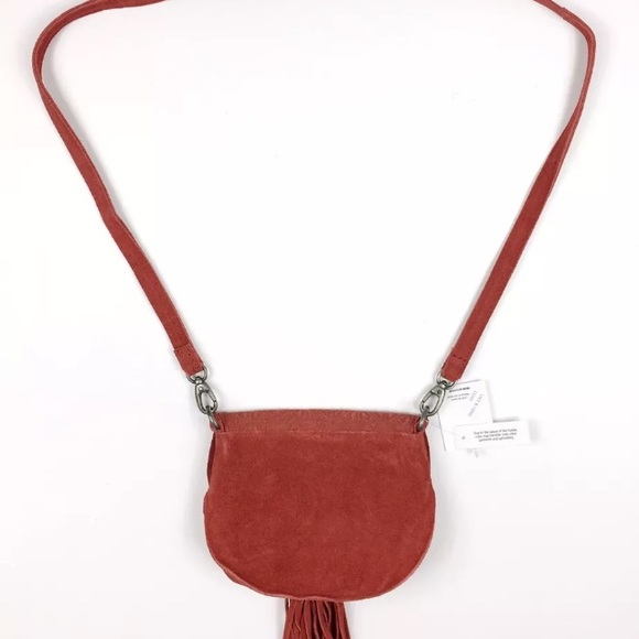 NWT Urban Outfitters Red Suede Cross Body Purse - Picture 6 of 7